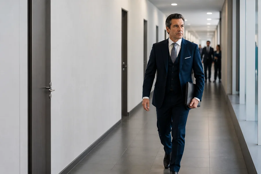Abogado se dirige a una audiencia por un caso de apropiación indebida.